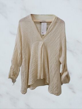 NWT - Light Linen Boho Blouse